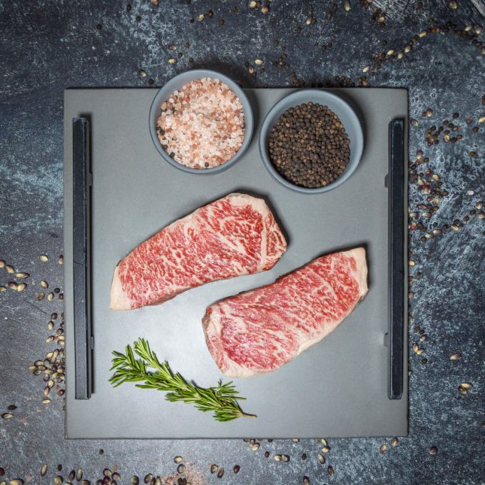 Wagyu New York Strip BMS 8-9 Buy Any Set & Get 2 Wagyu Ribeye 12oz BMS 6-7 Free